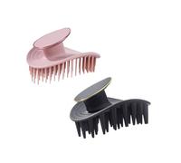 Set di 2 spazzole massaggianti per cuoio capelluto, setole grossolane e setole lunghe, per lavaggio dei capelli, uso bagnato e asciutto, sollievo da prurito e stress, spazzola per la pulizia profonda
