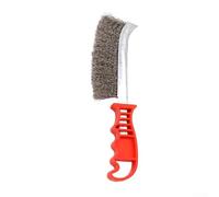 Set di 2 spazzole metalliche per rimuovere la ruggine sulla griglia dell'auto, scorie di vernice e saldatura con manici in plastica, spazzole in acciaio inox placcato rame (acciaio inox)