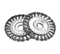 Set di 2 Spazzole Metalliche per Smerigliatrice Angolare e Manuale, Spazzole Rotonde per Trapano, 125 mm x 22 mm Spazzola in Acciaio Spazzola Metallica per Smerigliatrice Angolare