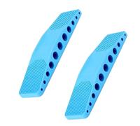 Set di 2 Spazzole Multiuso per la Toelettatura, 6-in-1 per la Muta, Pulizia e Massaggio - Adatto a Tutti i Tipi di Pelo Animale(Blue)