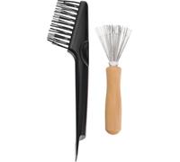 Set di 2 spazzole per capelli con pettine per airbag e rastrello a doppia testa, strumento per la rimozione dei capelli per salone e uso domestico, comodo da tenere, non facile da rompere e deformare