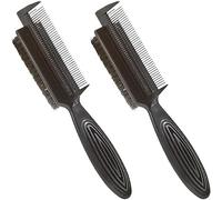 Set Di 2 Spazzole Per Chioma A Doppia Faccia Setole in Nylon Pulizia Styling Professionale Ergonomiche E Resistenti Per Uso Personale O Barbiere