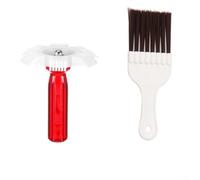Set di 2 spazzole per la pulizia delle alette del condizionatore d'aria, per una pulizia efficiente di alette e bobine del condensatore CA, adatta per frigoriferi ed evaporatori
