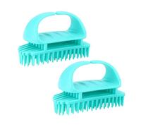 Set Di 2 Spazzole Per Shampoo Per Cuoio Capelluto Con Punte in Silicone Morbido Per Corti Delicate Sulle Unghie Vestibilità Universale