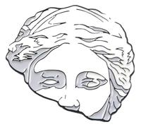 Set di 2 spille artistiche Alice con teschio smaltato, distintivo per amici, Klein, Metallo non prezioso