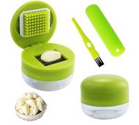 Set di 2 spremiaglio, con pelapatate in silicone e spazzola per la pulizia, tritatutto e pelapatate, schiaccia aglio, spremi aglio per aglio tritato, zenzero, cipolla e frutta