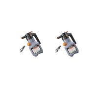 Set di 2 spruzzatori elettrici in schiuma, 2 l, per lavaggio auto, giardino, auto, bellezza e pulizia, grigio