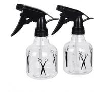 Set di 2 spruzzatori spray con nebulizzatore regolabile, 250 ml, plastica trasparente con pettine e forbici, per cucina, bagno, salone, giardino, animali domestici