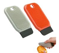 Set di 2 spugne abrasive in silicone per piatti, tre in uno, grigie e rosse. Spugna in silicone riutilizzabile, ad asciugatura rapida con foro per appenderla. Adatta per la pulizia di piatt