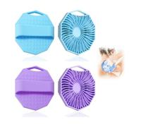 Set di 2 spugne esfolianti per il corpo in silicone, per uomini e donne, per doccia e schiena, antimicrobiche, con massaggiatore per la pulizia della pelle, schiuma bene e delicata, per tutti i tipi