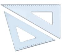 Set di 2 Squadrette per MANCINI in plastica da 60° E 45° Gradi