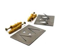 Set di 2 staffe di montaggio «FoamFix» | Per fissare pannelli acustici e schiuma fonoassorbente alla parete | Per fissare trappole per bassi negli angoli