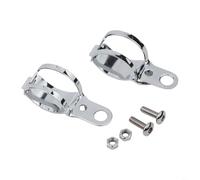 Set di 2 staffe per indicatori di direzione per forcella moto, per uso con tubi forcella da 27 mm e 31 mm, design adatto