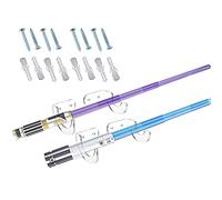 Set di 2 staffe per montaggio a parete, espositore in acrilico Deluxe, da parete, facile da installare, supporto per esposizione verticale a spada oscura