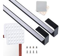 Set di 2 staffe per specchietti in attesa di brevetto da appendere sopra la porta, set di ganci per specchietti retrovisori con rivestimento antigraffio | 35,5 cm sopra la porta ganci per specchio