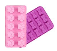 Set di 2 stampi in silicone a forma di zampa di cucciolo di cane e osso, stampi in silicone per cioccolatini, cubetti di ghiaccio, dolcetti, stampi per cubetti di ghiaccio a forma di zampa,
