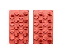 Set di 2 stampi in silicone da 18/20 cavità, per torte, biscotti, cioccolatini