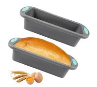 Set di 2 Stampi per Cottura del Pane,Stampo Plumcake Silicone,Teglia per Pane in Silicone,Stampo In silicone Per Fare il pane e il Plumcake, per Forno e Microonde,27.8x12x6.5 cm
