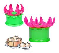 Set di 2 Stampi per Panini Ripieni a Vapore Baozi Maker Fare Panini Fai da Te Stampo Per Panini Ripieni Al Vapore Fai-da-te Empanada Maker Stampo per Pane Fatto a Vapore Fai (piccolo & grande)