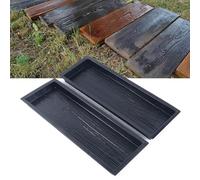 Set di 2 stampi per pavimentazione, effetto legno, fai da te per calcestruzzo, per sentieri da giardino, stencil riutilizzabili in design assi in legno, forma in plastica per pedali, terrazze e