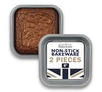 Set di 2 stampi quadrati antiaderenti per sandwich compleanno brownie made in Inghilterra 20 cm