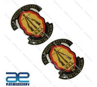 Set Di 2 Sticker BSA Birmingham Small Arm In Vinile Moto Street 67x77mm GEc
