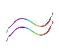 Set di 2 strisce luminose al neon ARGB bianche da 400 mm per chassis, compatibili con schede madri Phanteks Digital-RGB Products 5V 3PIN AURA Sync.