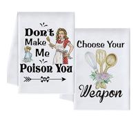 Set di 2 Strofinacci da Cucina, Divertenti Cucina Assorbente Canovacci, Accessori per la Pulizia Della Decorazioni per la cucina, Ottimo Regalo per le Mamme, Perfetto per Compleanni, Vacanze, Feste