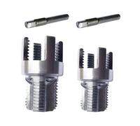 Set di 2 strumenti per filettare tubi, adattatori per trapano, filettatori per impianti idraulici da 1/2 pollici e 3/4 pollici, con gambo esagonale, in acciaio al carbonio, strumento per filettatura