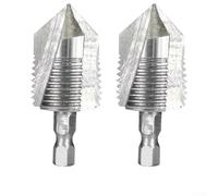 Set di 2 strumenti per la creazione di filettature per tubi in PVC, set di strumenti per trapano elettrico, per riparazioni domestiche, ristrutturazioni, sistemi di irrigazione (2 pezzi a 4 punti)
