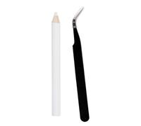 Set di 2 strumenti per nail art Penna puntini a diamante e Pinzette curve antistatiche Kit decorazioni modellaggio fai-da-te