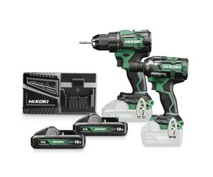 Set di 2 strumenti wireless 18 V (DS18DE + WR18DBDL2) (2 x 4,0 Ah) in cofanetto - HIKOKI KC18DEWLZ