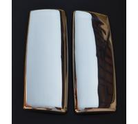 Set Di 2 Super Inox Acciaio Lucido Coperture Specchietto per Man Tgx / Tgs Euro