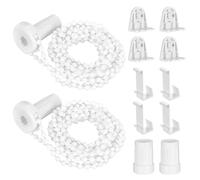 Set di 2 supporti a rullo, 17 mm, morsetti per montaggio plissettato, parti di ricambio per tenda avvolgibile oscurante senza fori, doppia tenda a rullo per finestra (bianco)