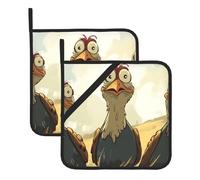 Set di 2 supporti decorativi da cucina a tema anime, resistenti al calore, con rivestimento in cotone, per forno, decorazioni per feste e barbecue