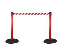 Set di 2 supporti flessibili per guida personale, cavalletti di intercettazione, 3 m di lunghezza della cinghia, rosso-bianco