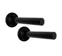 Set di 2 supporti per bilancieri da parete, per casa, palestra, piastre per pesi, organizer in acciaio, con foro centrale da 36 mm, compatibile