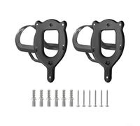 Set di 2 supporti per briglie da cavallo, in metallo, da parete, per riporre in modo stabile, con 6 tubi di espansione e viti, per organizzare briglie e cavezze in stalle, garage o officine