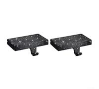 Set di 2 supporti per calze di Natale con robusta base in metallo per ganci da caminetto, progettati per mantenere le calze in posizione per la casa festiva e la decorazione di eventi (nero)