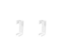 Set di 2 supporti per ferro arricciacapelli da parete, organizer per ferri da stiro, colore bianco, 12 x 5,2 cm