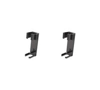 Set di 2 supporti per ferro arricciacapelli da parete, organizer per ferri da stiro, colore nero, 12 x 5,2 cm