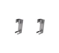 Set di 2 supporti per ferro arricciacapelli da parete, organizer per ferri da stiro, grigio, 12 x 5,2 cm