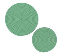 Set di 2 supporti per pentole da cucina, set di 2 sottopentole in filo di cotone verde salvia eleganti sottobicchieri per piatti caldi, vaso, caffè, pentole calde