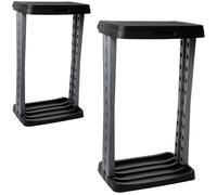 Set di 2 supporti per sacchetti da 120 litri, extra stabili e robusti, in plastica di alta qualità, ideale per interni ed esterni, facile da pulire e durevole, 73 x 43 x 31 cm, made in EU