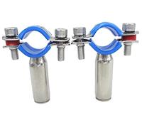 Set di 2 supporti per tubi da parete in acciaio inox per montaggio a soffitto, staffa per tubo regolabile, per tubi da diametro 25 mm