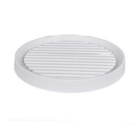 Set di 2 supporti rotondi per piante con ruote, in plastica resistente, per piante da interno ed esterno, con scanalatura per la conservazione dell'acqua (YD-2 beige)