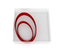 Set di 2 tagliapasta ovale per fondente piccolo, 3 cm + 5 cm.