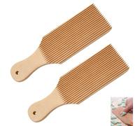 Set di 2 tagliere per gnocchi, tagliere per pasta Gnocchi in legno e tavolozza per burro per pasta, 24 x 7 cm, con motivo cresta per texturare e mantenere la salsa, strumenti pratici per garganelli