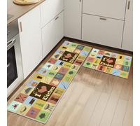 Set di 2 tappeti da cucina antifatica, tappetini da cucina per la decorazione della casa e l'ufficio, impermeabili, antiscivolo, tappetini da cucina comodi (Utensili Da Cucina D, 43x75+43x150cm)