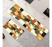 Set di 2 Tappeti da Cucina Lavabile Antiscivolo 45x70cm+45x140cm Tappetini da Cucina Tappeto Bagno Assorbente Asciugatura Rapida Tappetino Cucina per Corridoio Sala da Pranzo Impression 6-1067